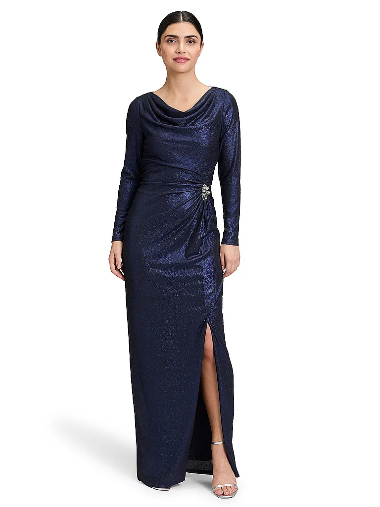 Vera Mont Night Sky Evening Dress Navy 38 8
